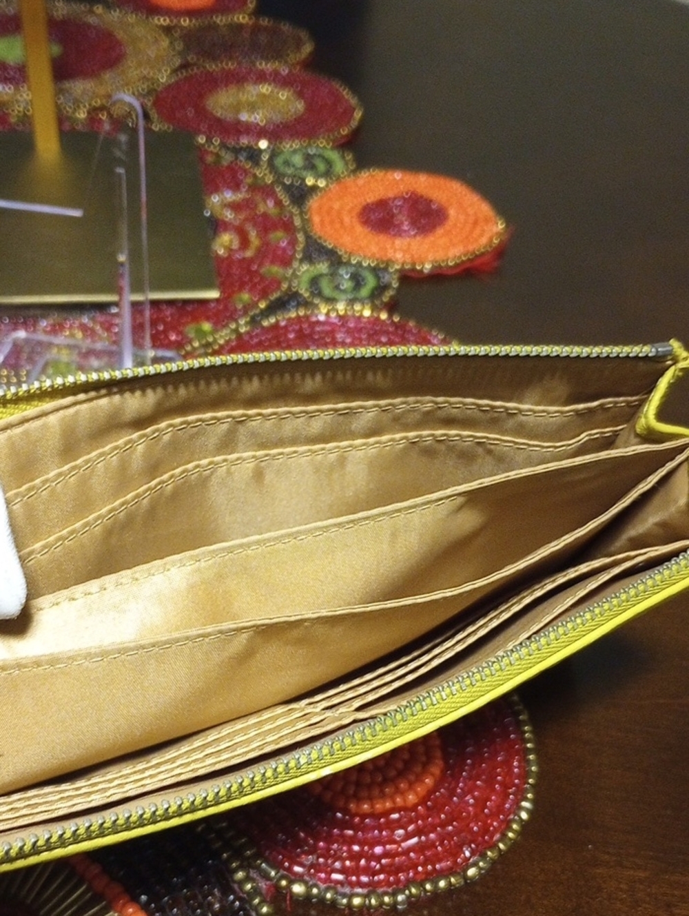 Coach Leather Wristlet Yellow - Picture 9 of 16